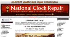 Desktop Screenshot of nationalclockrepair.com
