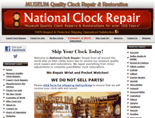 Tablet Screenshot of nationalclockrepair.com